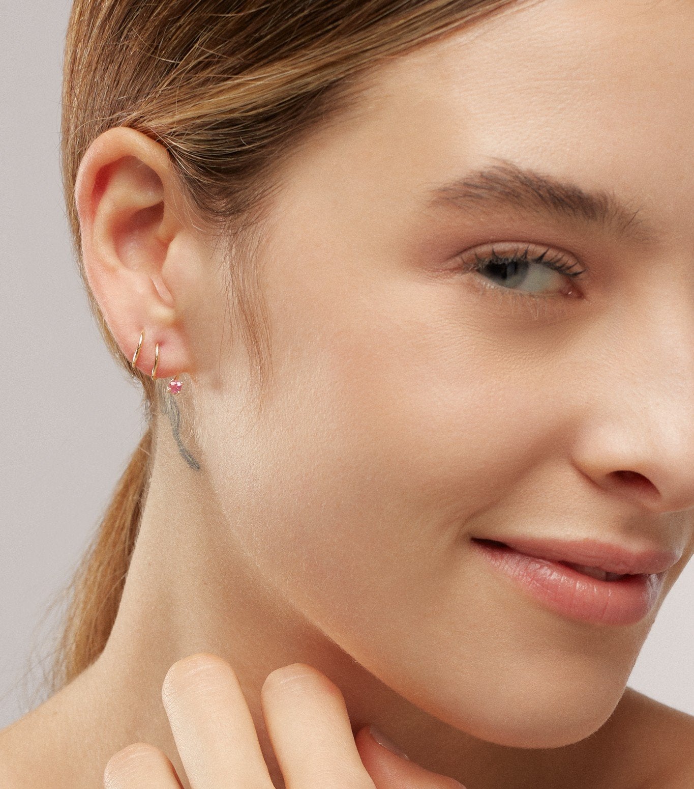 PIERCING TWIST DE ORO Y TURMALINA ROSA-LJ1.OA.11.GL.003.A.D