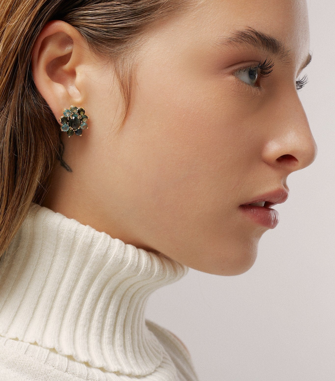 PENDIENTES DE ORO Y TURMALINAS MULTICOLOR