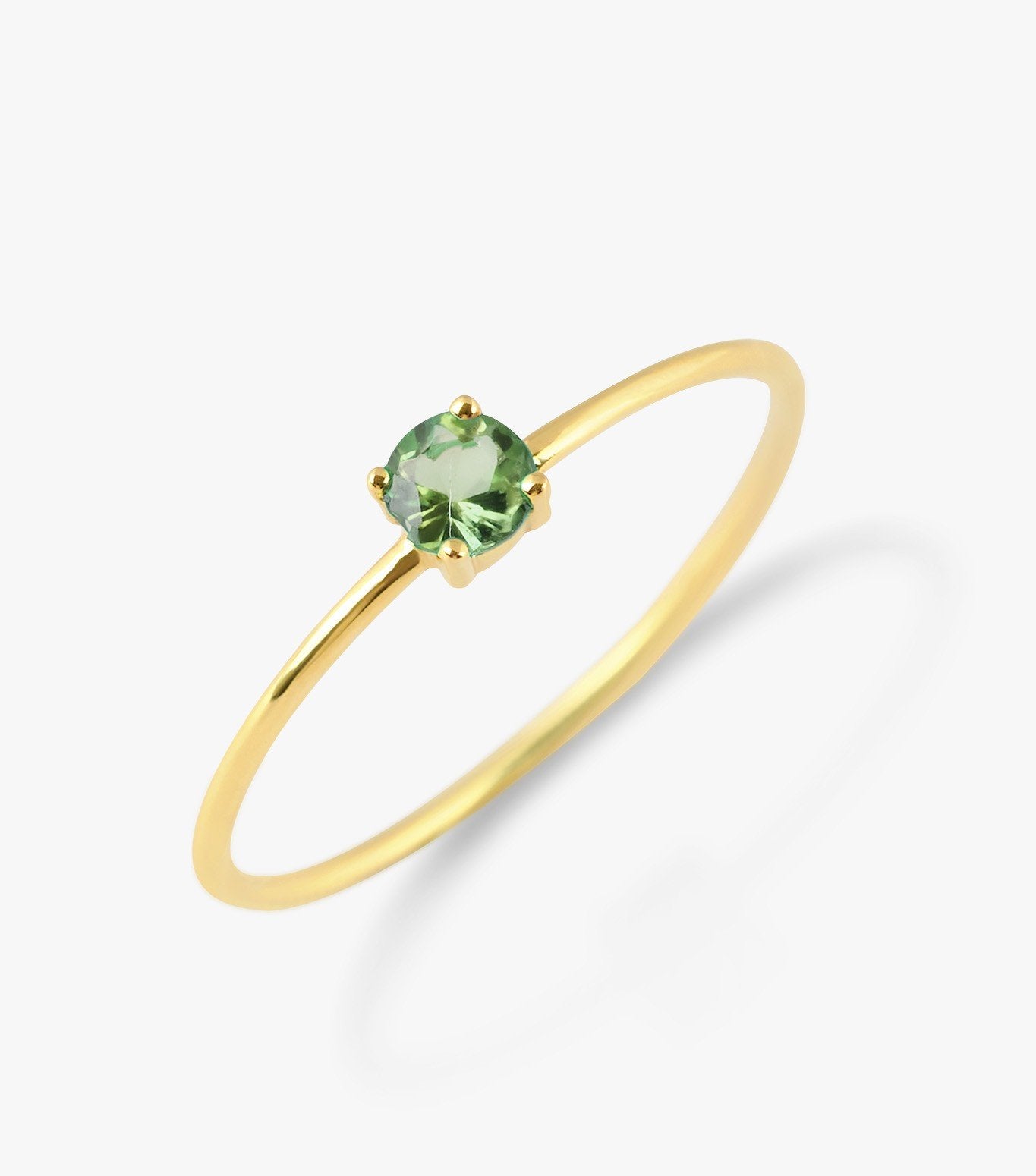 ANILLO SOLITARIO MINI DE ORO Y TURMALINA VERDE-LJ2.OA.22.GL.001.v.20