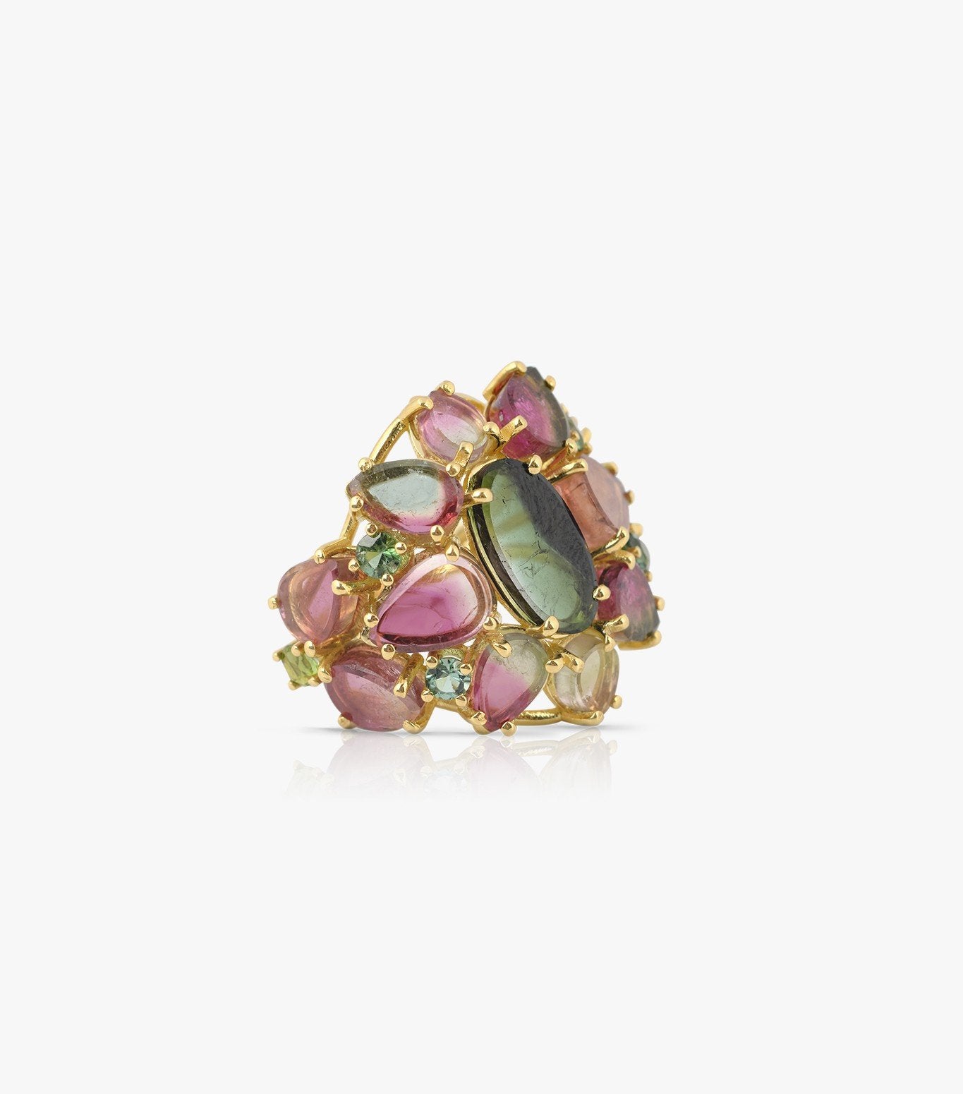 ANILLO DE ORO CON TURMALINA PLANA MULTICOLOR-LJ2.OA.21.OF.004.16