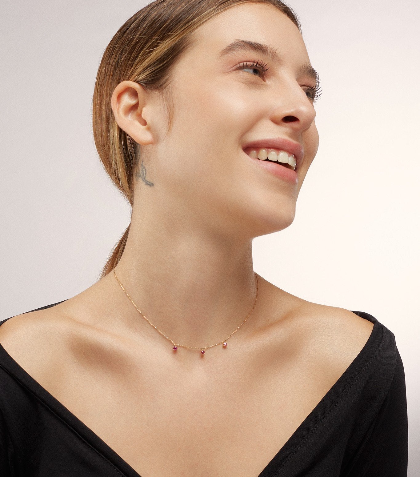 COLLAR DE ORO Y TURMALINA DEGRADE DE COLOR-LJ3.OA.33.GL.001.A
