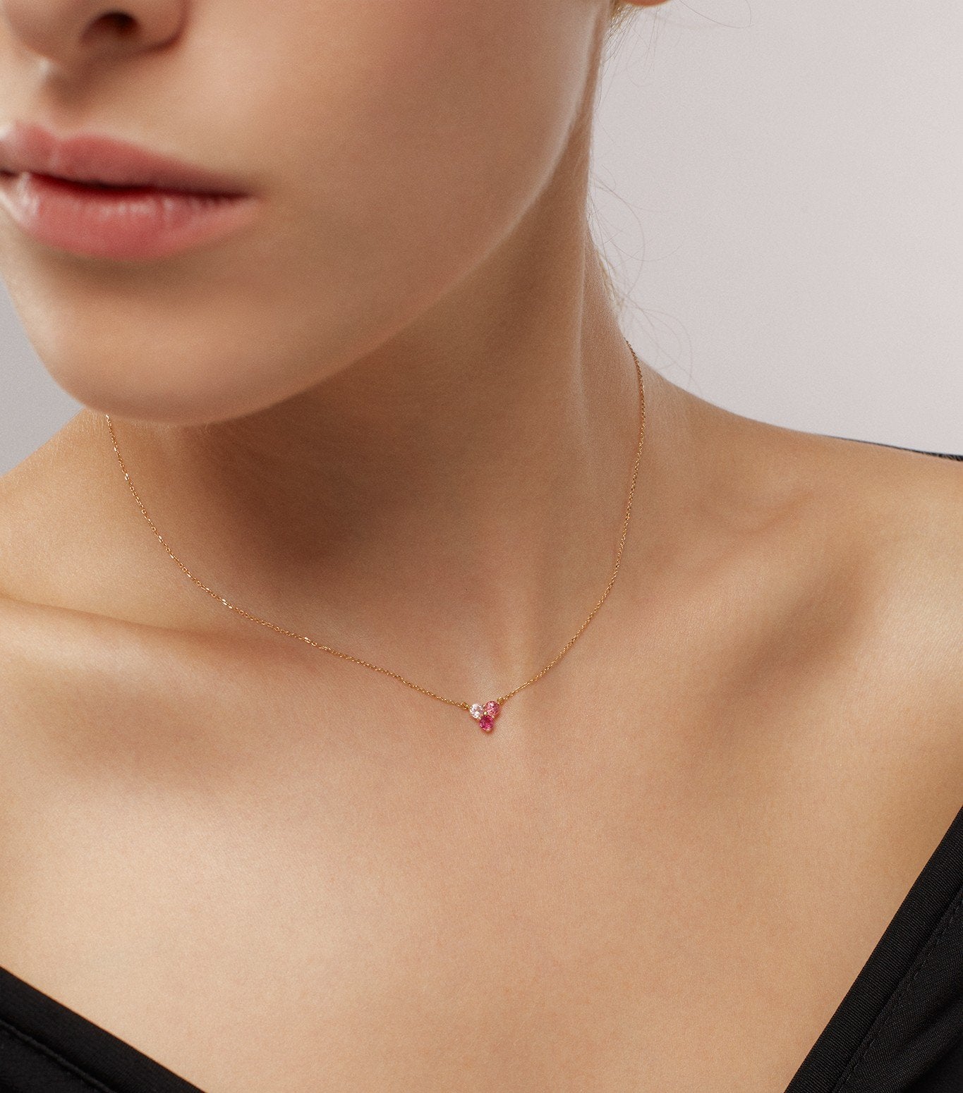 COLLAR DE ORO Y TRES TURMALINAS DEGRADE DE COLOR-LJ3.OA.33.GL.002.V
