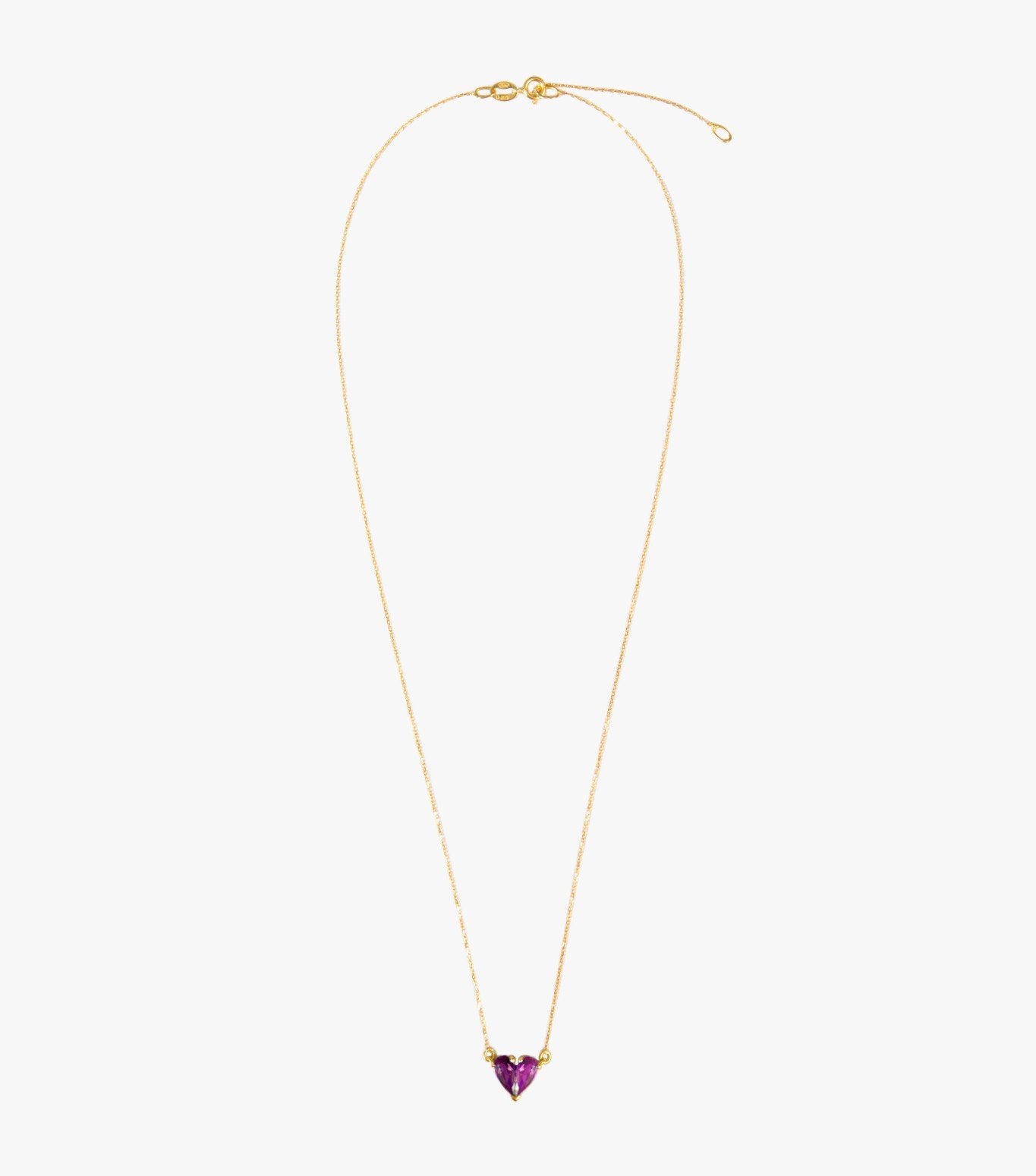 COLLAR CORAZON DE ORO Y TURMALINA DE COLOR-LJ3.OA.33.DA.003.A