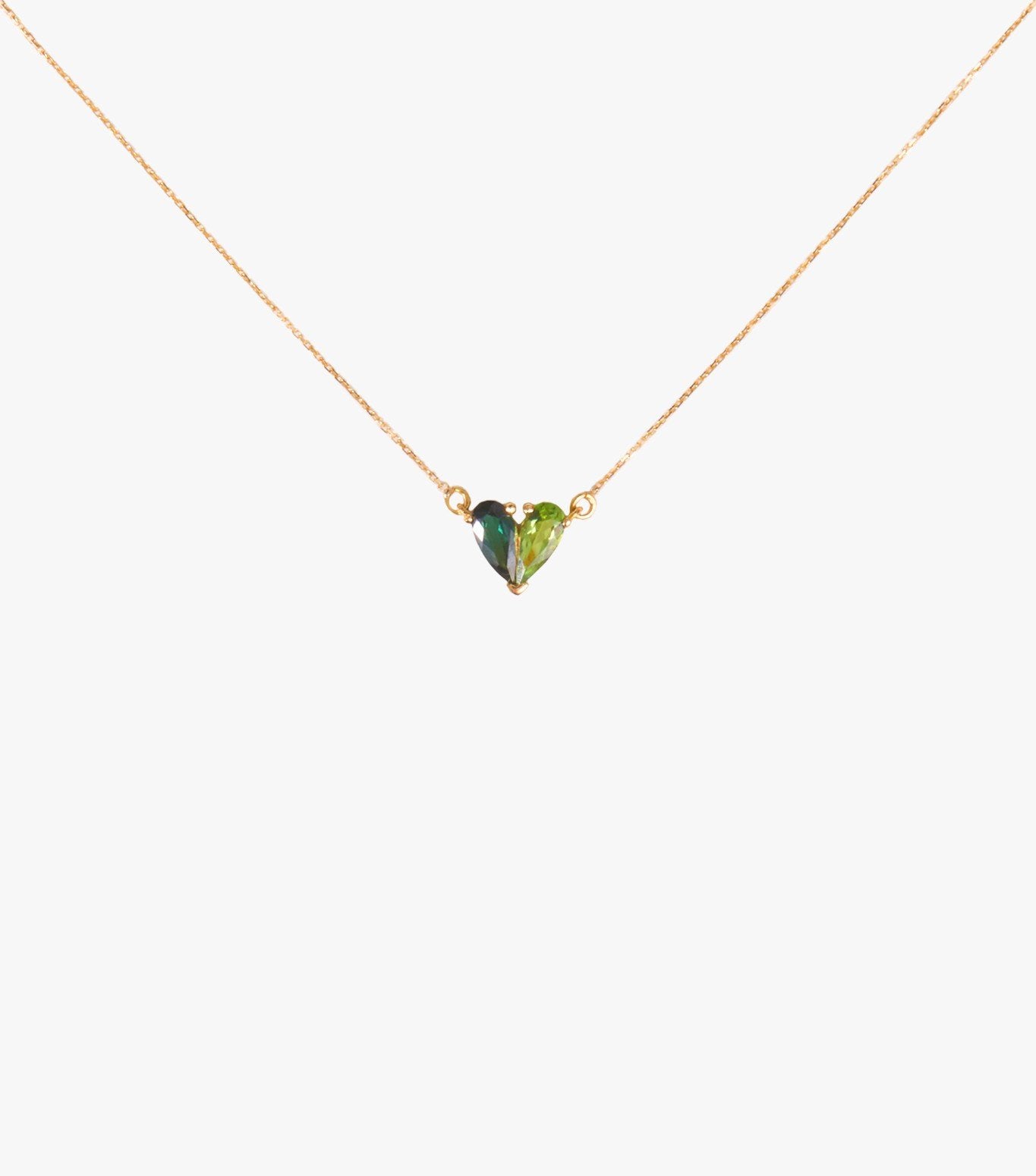 COLLAR CORAZON DE ORO Y TURMALINA DE COLOR-LJ3.OA.33.DA.003.A