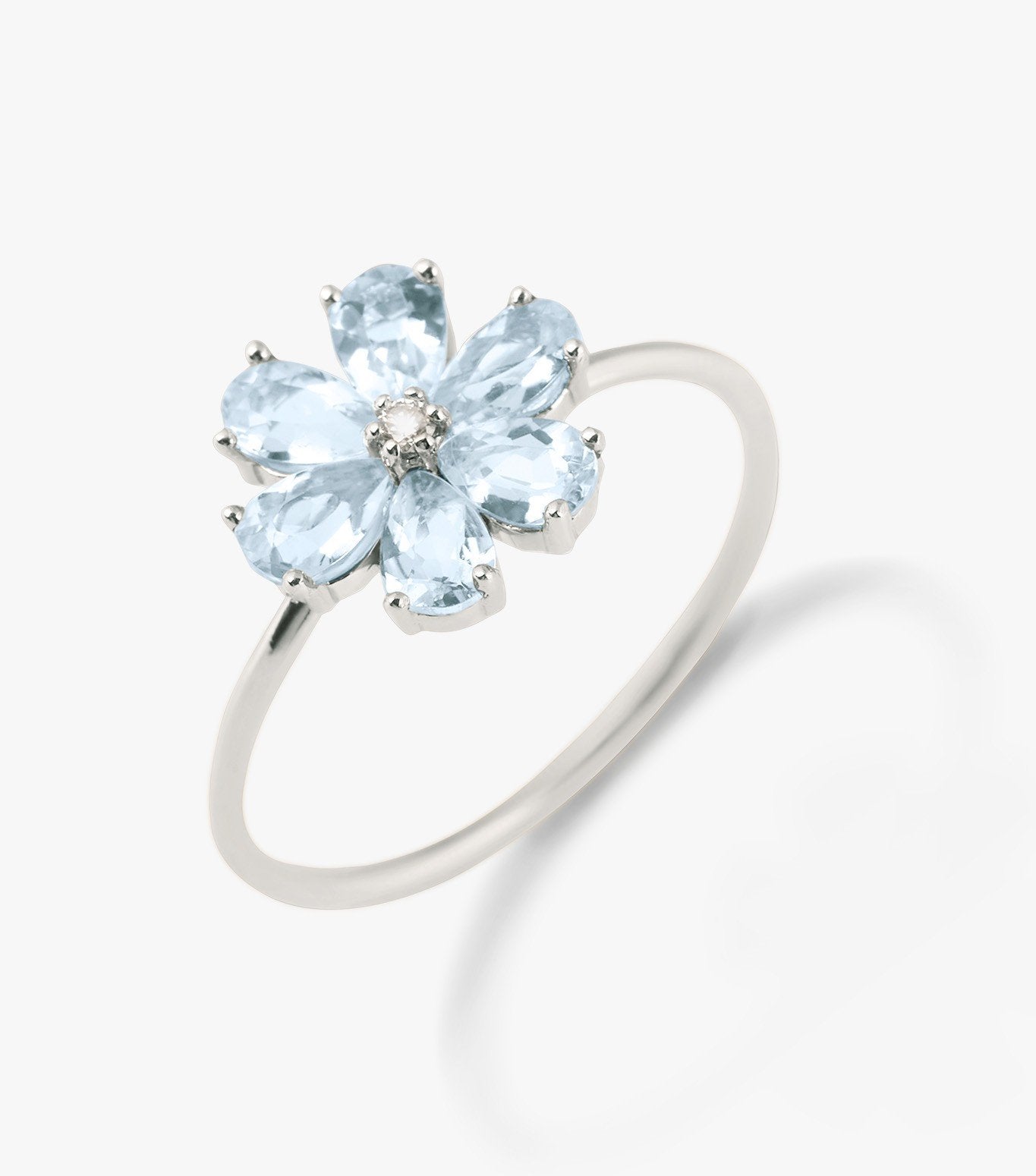 ANILLO ROSETÓN DE ORO BLANCO CON AGUAMARINA Y DIAMANTE-LJ2.OB.21.SO.001.20