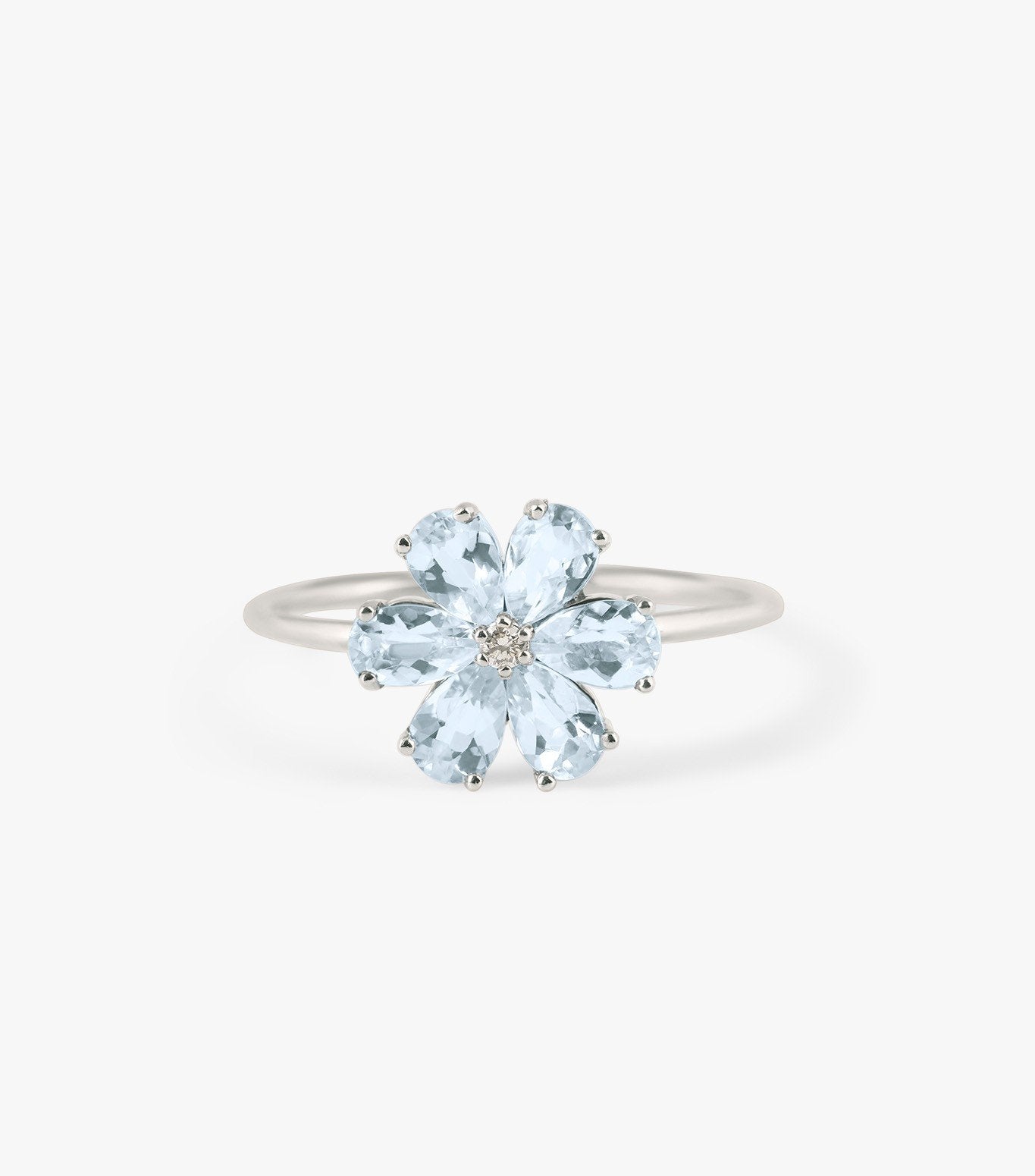 ANILLO ROSETÓN DE ORO BLANCO CON AGUAMARINA Y DIAMANTE-LJ2.OB.21.SO.001.20