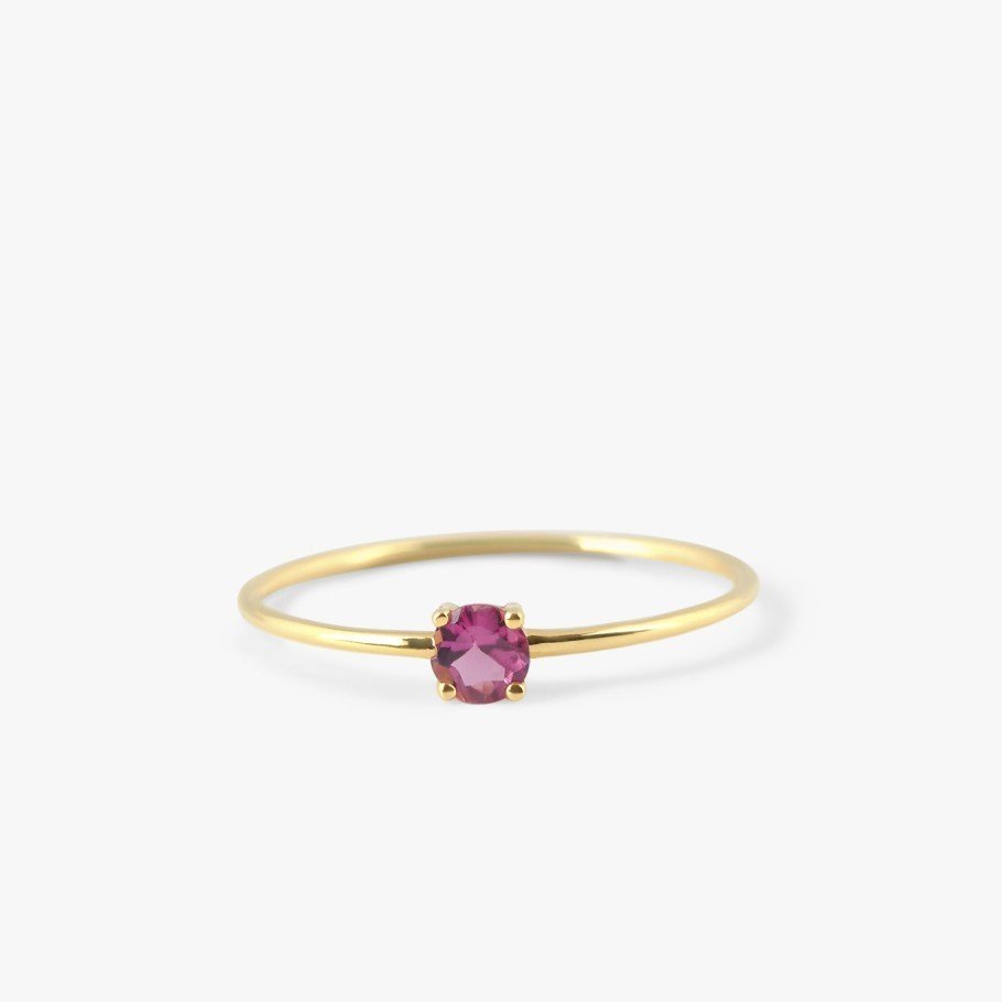 ANILLO SOLITARIO MINI DE ORO Y TURMALINA ROSA-LJ2.OA.22.GL.001.20